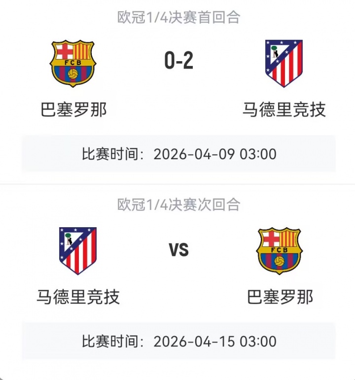 开云官网登录入口-首回合马竞2-0十人巴萨！4月15日次回合双方将移师马竞主场